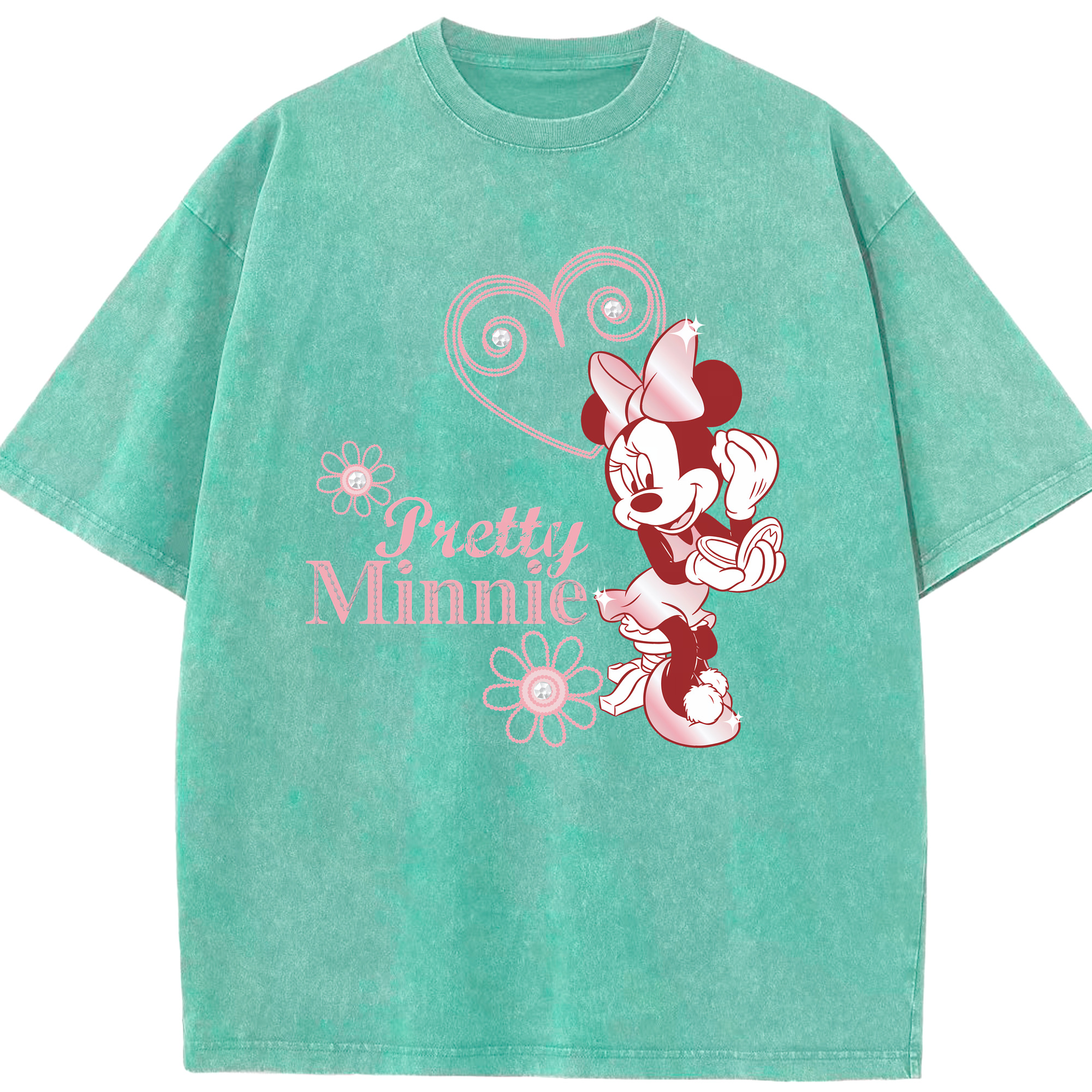 （画像用） ミッキーマウス Mickey Mouse 綿100% ヴィンテージ風 半袖Tシャツ（フロントプリント）